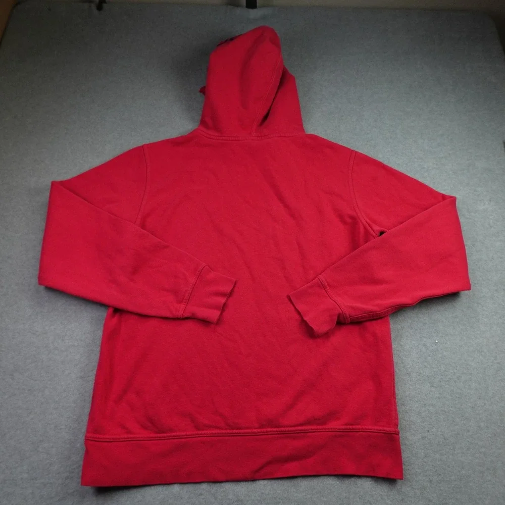 The North Face Hoodie Mens Medium Red Pullover Sweatshirt Logo Active